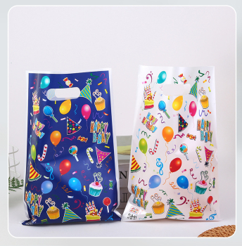 Preview: 50x Geschenktüten Geburtstag Kinder – Happy Birthday Tüten mit Griff 25x16 cm – Party Goodie Bags zum Befüllen für Süßigkeiten, Mitgebsel & Kindergeburtstag Deko